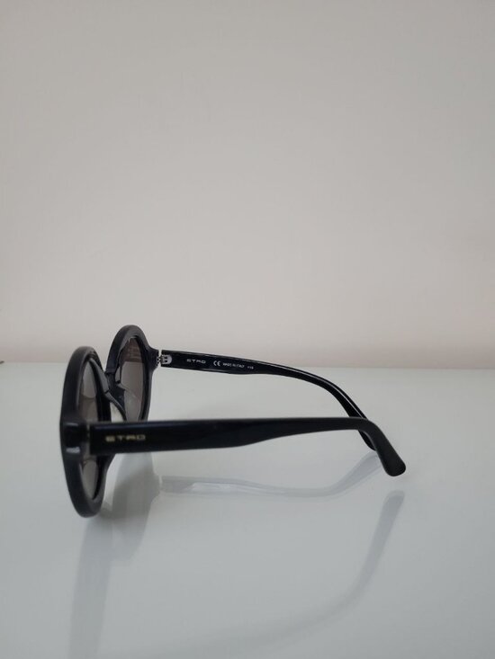 Etro ET614SK Oversized Round Sunglasses Black Made in Italy | Original Case main image 5